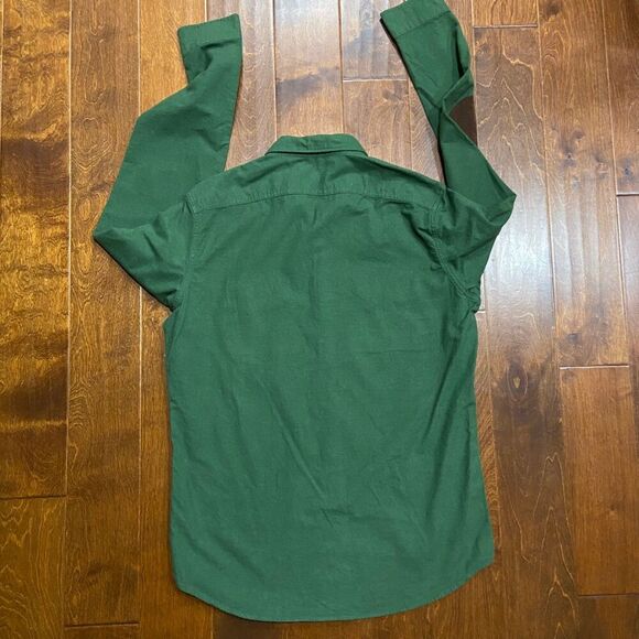 J. Crew Mercantile Flex Outdoors Button Front Green Shirt Men's Size LT - Picture 5 of 8